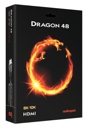 AudioQuest Dragon 48 10'   4K-8K-10K 48Gbps  In-Wall Rated HDMI Cable - Matte Black with Gloss Black Stripes WORLDWIDE DELIVERY