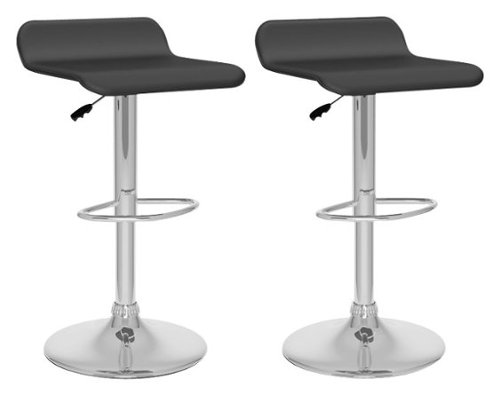  CorLiving - Barstools (Set of 2) - Black/Chrome