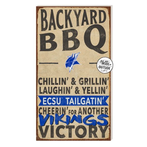 Jardine - ECSU Vikings 11'' x 20'' Indoor/Outdoor BBQ Sign - Brown-Front_Standard 