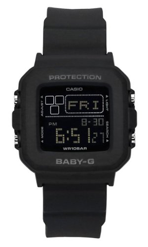 Casio - Baby-G Digital Resin Strap Dial Quartz BGD-10-1 100M Ladies Watch - Black-Front_Standard 