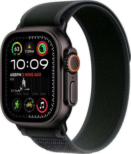 Apple Watch Ultra 2 (GPS+Cellular) 49mm Titanium Case with Black Trail Loop - S/M - Black - (2024)