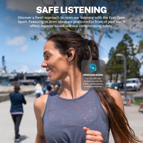 JLab Epic Open Sport Air Conduction Wireless Earbuds - Black SHOP ONLINE