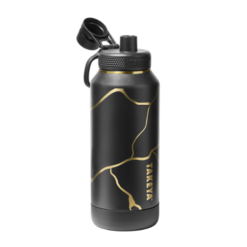 Takeya - Kintsugi 32-oz. Leakproof Water Bottle with Spout Lid - Noire