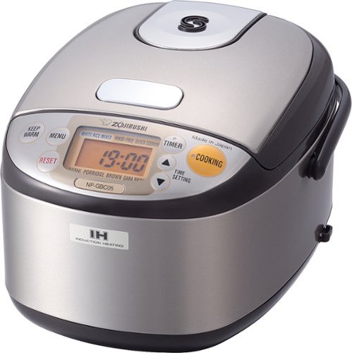 Zojirushi - 3 Cup Induction Heating Rice Cooker - Stainless Steel Brown