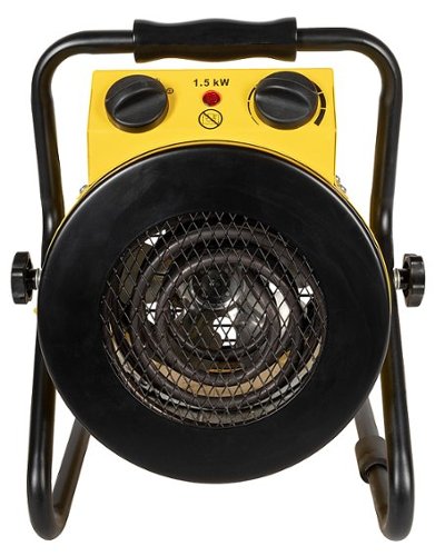 Royal Sovereign - Electric Fan Heater - Black/yellow-Front_Standard 