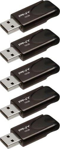 PNY 16GB Attaché 4 Type A USB 2.0 Flash Drive 5-Pack - Black HOW TO BUY
