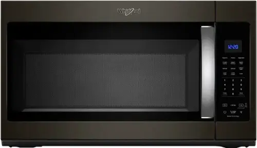 Front. Whirlpool - 1.9 Cu. Ft. Over-the-Range Microwave with Sensor Cooking - Black Stainless Steel.