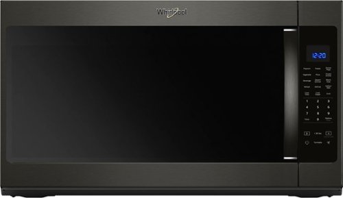 Whirlpool - 2.1 Cu. Ft. Over-the-Range Microwave with Sensor Cooking - Black stainless steel