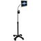 CTA Digital - Compact Security Gooseneck Floor Stand with Lock and Key Security System for iPad/Tablet - Black-Front_Standard