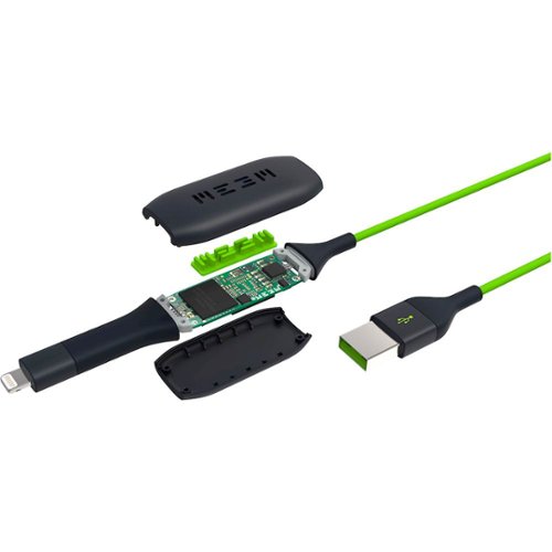 MEEM Memory - MEEM 64GB USB 2.0 Type A, Apple Lightning Automatic Backup Charging Cable - Black/Green-Alt_View_Standard_13 