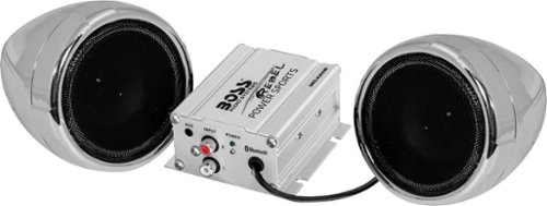  BOSS Audio - Powered Wireless Speakers (Pair) - Chrome