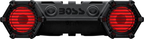 BOSS Audio - ATV/UTV Sound System - Bluetooth - Multi-Color Illumination - Weather-Proof Marine Grade - Black