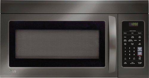 LG - 1.8 Cu. Ft. Over-the-Range Microwave with Sensor Cooking and EasyClean - Black stainless steel