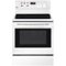 LG - 6.3 Cu. Ft. Self-Cleaning Freestanding Electric Convection Range - Smooth White-Front_Standard