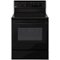 LG - 6.3 Cu. Ft. Self-Cleaning Freestanding Electric Convection Range - Smooth Black-Front_Standard