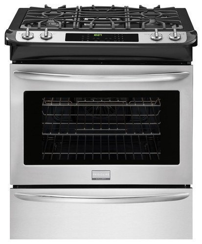  Frigidaire - 4.5 Cu. Ft. Self-Cleaning Slide-In Gas Convection Range - Stainless steel