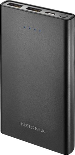  Insignia™ - 8,000 mAh Portable Charger for Most USB-Enabled Devices - Black
