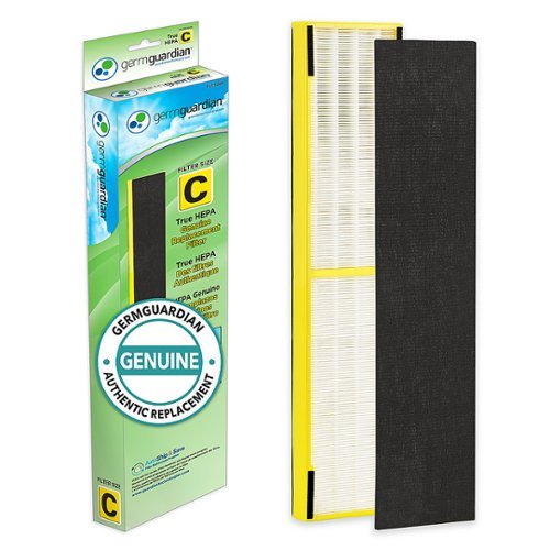 Genuine HEPA Pure Replacement Filter C for GermGuardian AC5000 Series Air Purifiers - Black