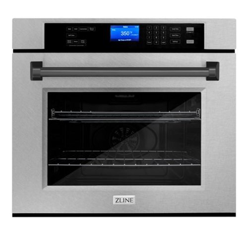 ZLINE - 30" Autograph Edition Single Wall Oven in Fingerprint Resistant Stainless Steel and Matte Black - Stainless Steel/Matte Black-Front_Standard 
