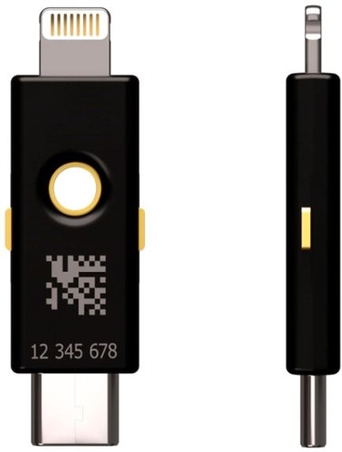 Yubico YubiKey 5Ci - Two-Factor Authentication Security Key, Dual Connectors for Lightning/USB-C - FIDO Certified - Black WORLDWIDE DELIVERY