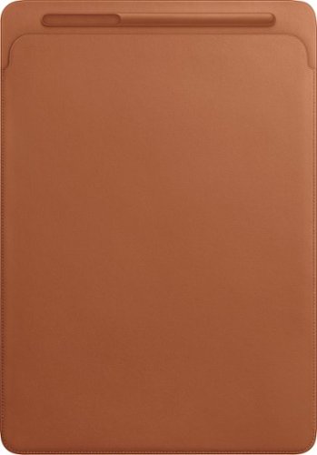 Apple - Leather Sleeve for 12.9-inch iPad Pro - Saddle Brown-Front_Standard 