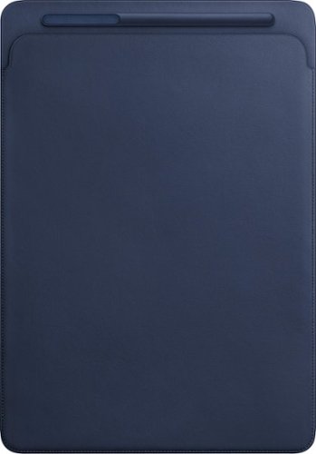 Apple - Leather Sleeve for 12.9-inch iPad Pro - Midnight Blue-Front_Standard 