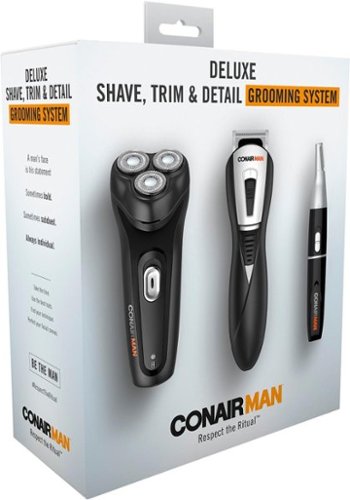 Conair Man Deluxe Electric Shaver - Black GLOBAL SHIPPING