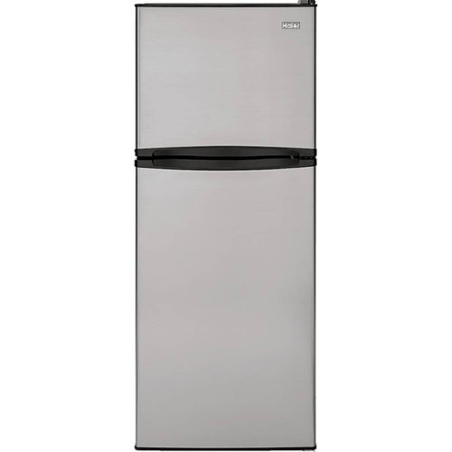 Haier - 9.8 Cu. Ft. Top-Freezer Refrigerator - Stainless Steel