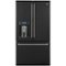 Café - 27.8 Cu. Ft. French Door Refrigerator with Keurig Brewing System - Black Slate-Front_Standard