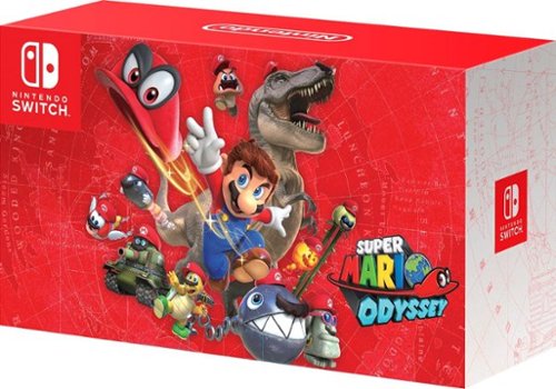 Nintendo Switch 32GB Super Mario Odyssey Edition Bundle Red Joy