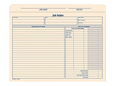 TOPS - Paper Stock File Jackets, Extra Wide Letter Size, 20/Pack - Manila-Front_Standard 