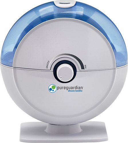  PureGuardian - 0.2 Gal. Ultrasonic Cool Mist Humidifier - White/Blue