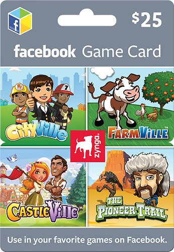  $25 Gift Card for Zynga Games on Facebook