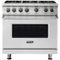 Viking - 36"W./24"D. 5.1 Cu. Ft. Gas Sealed Burner Range-6 Burners-Stainless - Stainless Steel-Front_Standard