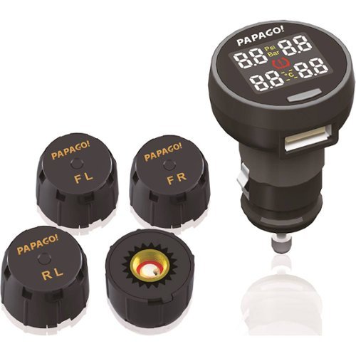 PAPAGO - GoSafe TPMS 100 Tire Pressure Monitoring System - Black-Angle_Standard 