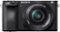 Sony - Alpha a6500 Mirrorless Camera with E PZ 16-50mm F3.5-5.6 OSS Lens - black-Front_Standard