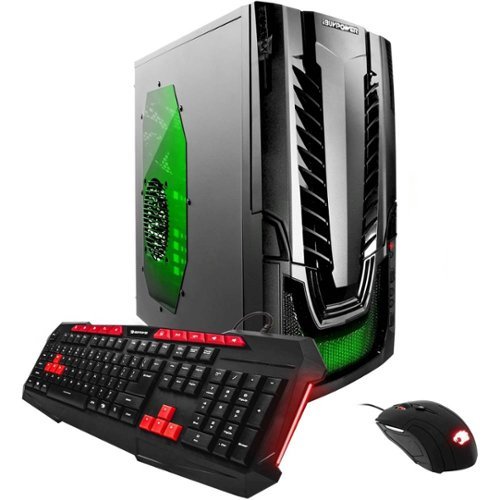 iBUYPOWER - Desktop - AMD FX 8320 - 8GB Memory - NVIDIA GeForce GTX 1050 Ti - 120GB Solid State Drive + 1TB Hard Drive - Black/Green-Front_Standard 