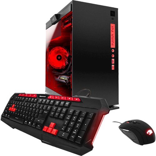  iBUYPOWER - Desktop - Intel Core i5 - 8GB Memory - NVIDIA GeForce GTX 1050 Ti - 1TB Hard Drive - Black/Red