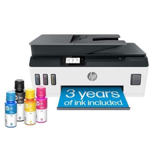  HP - Smart Tank Plus 651 Wireless All-in-One Cartridge-Free Supertank Inkjet Printer with 3 Years of Ink Included - White