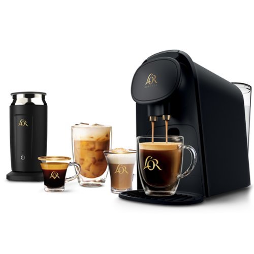 L'OR BARISTA Coffee & Espresso System, L'OR Coffee 10 Count Capsule Pack, L'OR Milk Frother - Black