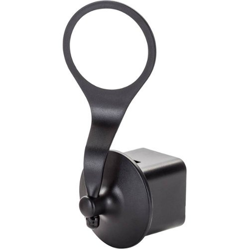 Wasserstein - 360° Swivel AC Outlet Mount for Nest Cam and Dropcam PRO Security Cameras - Black-Front_Standard 