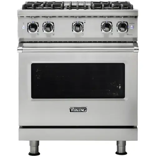 Front. Viking - Professional 5 Series 4.0 Cu. Ft. Freestanding Gas Convection Range - Stainless Steel.
