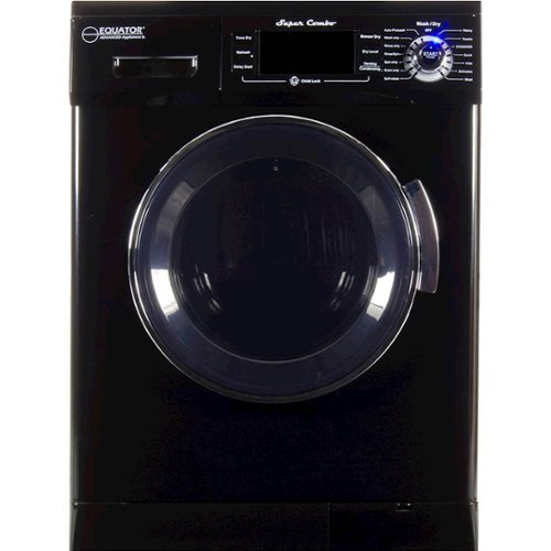 Equator - 1.6 Cu. Ft. 7-Cycle Washer and Electric Dryer Combo - Black-Front_Standard 