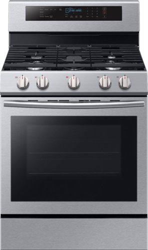 Samsung - 5.8 Cu. Ft. Self-cleaning Freestanding Gas Convection Range - Stainless steel