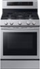 Samsung - 5.8 Cu. Ft. Self-cleaning Freestanding Gas Convection Range - Stainless steel-Front_Standard 