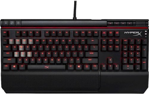  HyperX - Alloy Elite Wired Gaming Mechanical Cherry MX Blue Switch Keyboard with Backlighting - Black