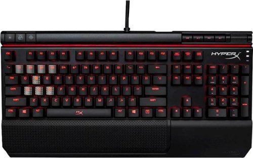 HyperX - Alloy Elite Wired Gaming Mechanical Cherry MX Red Switch Keyboard with Backlighting - Black-Front_Standard 