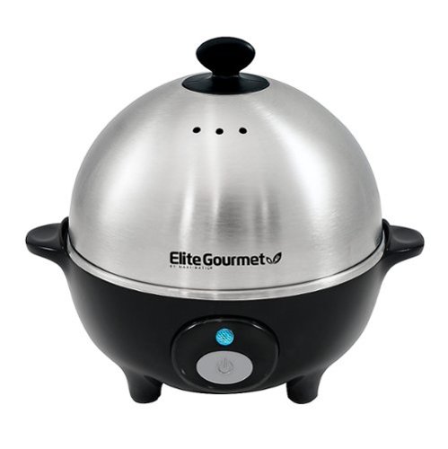 Elite Gourmet - Electric Egg Cooker - Black/Stainless Steel