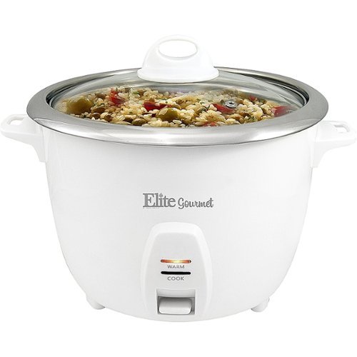 Elite Gourmet - Gourmet 10-Cup Rice Cooker - White