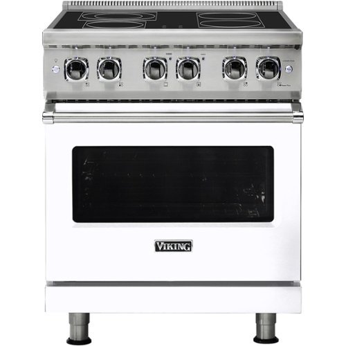 Viking - 4.7 Cu. Ft. Self-Cleaning Freestanding Electric Convection Range - White-Front_Standard 
